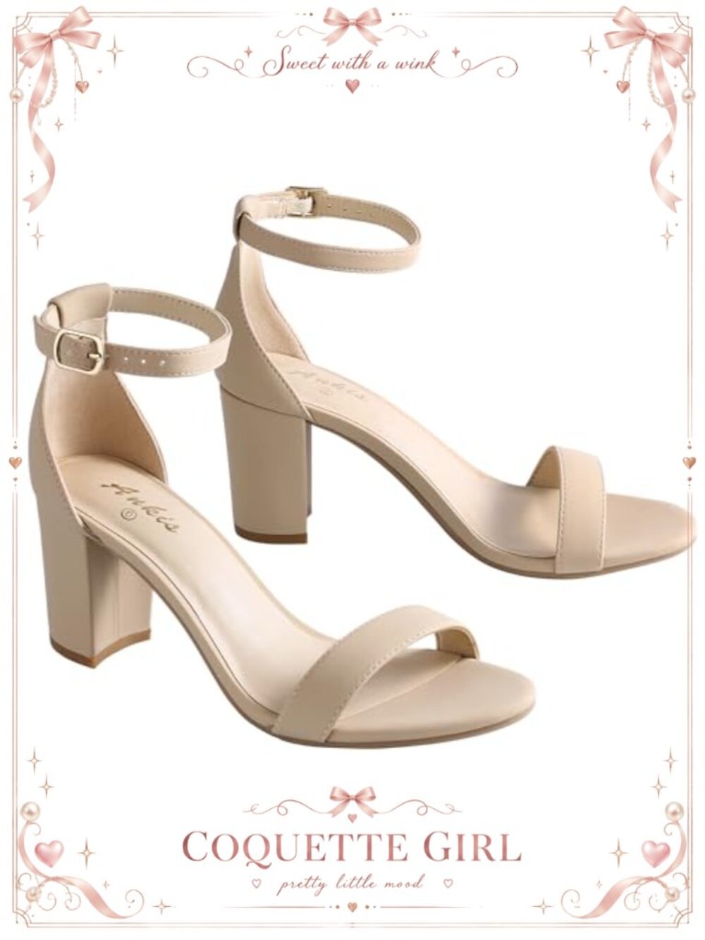 Women's Open Toe Ankle Strap Chunky Heel Sandals Faux Leather